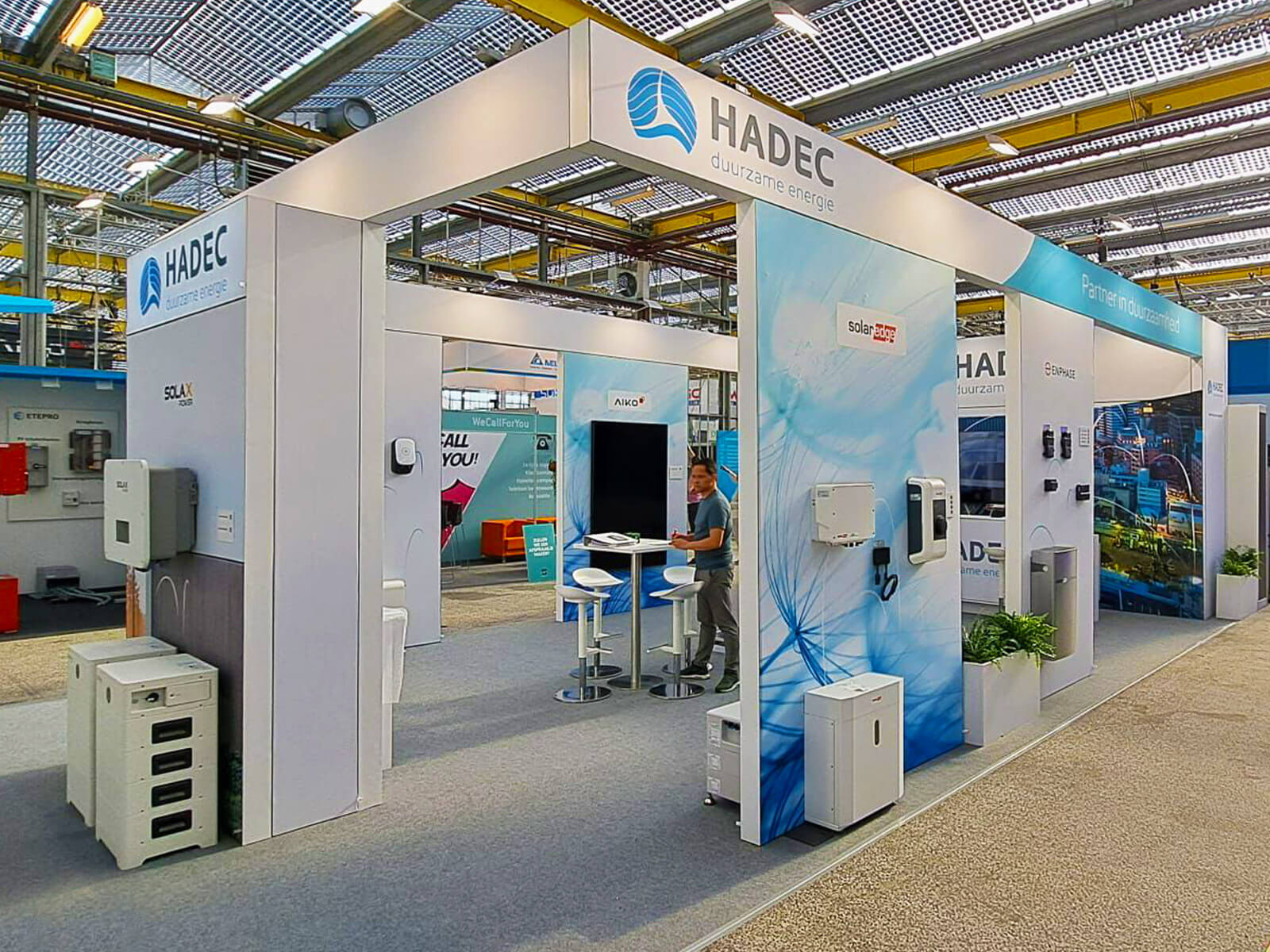 Exhibition stand for HADEC Duurzame Energie, Solar Solutions 2024, Amsterdam