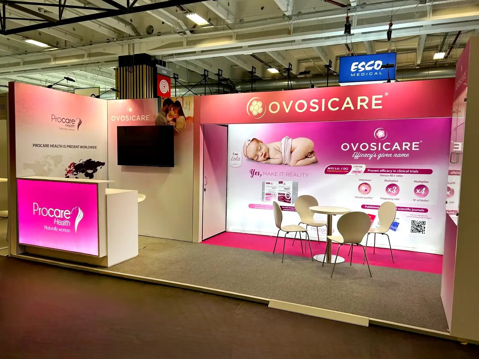 Exhibition stand construction for Procare Health, U.S. - Eshre 2025, Paris