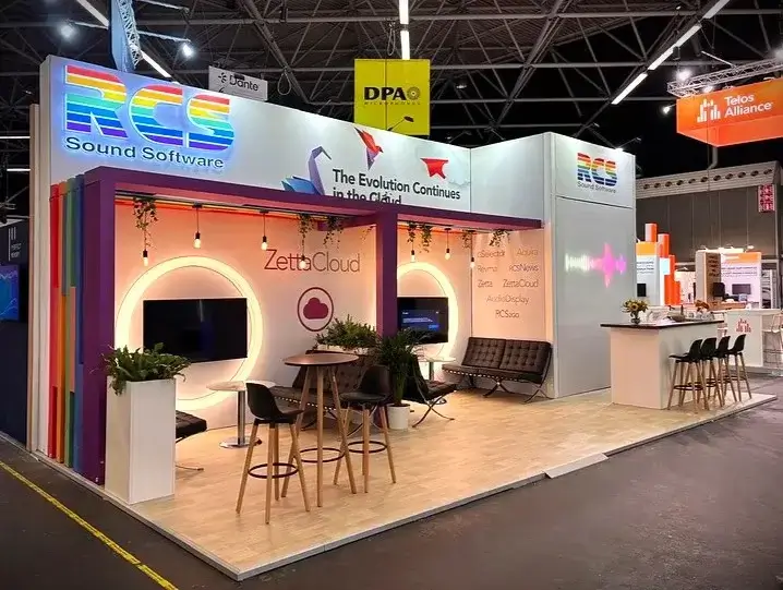 Exhibition stand for RCS, U.S. at IBC 2025, Amsterdam