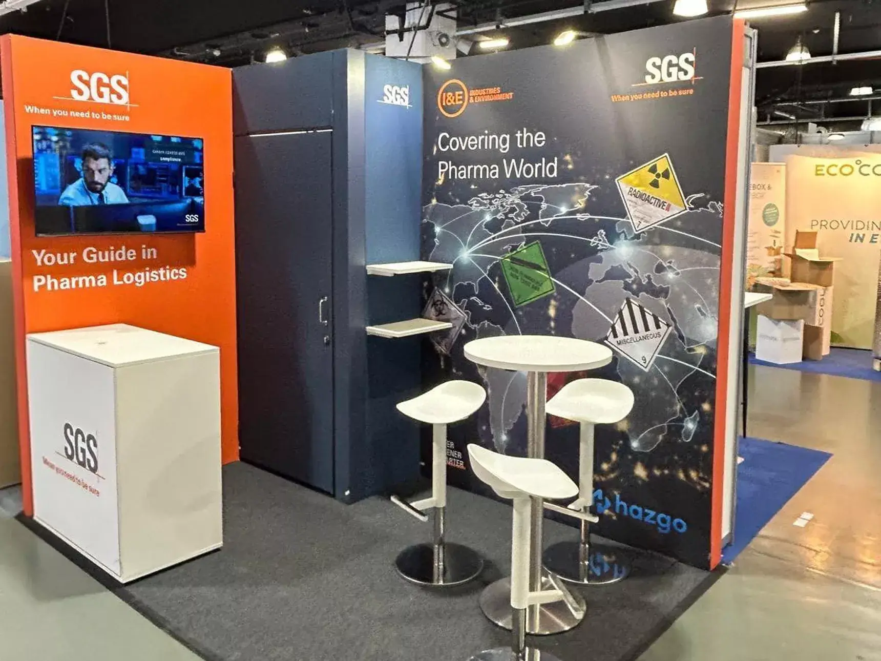 6 Sqm Booth for SGS Nederland B.V. - Switzerland LogiPharma 2026, Vienna