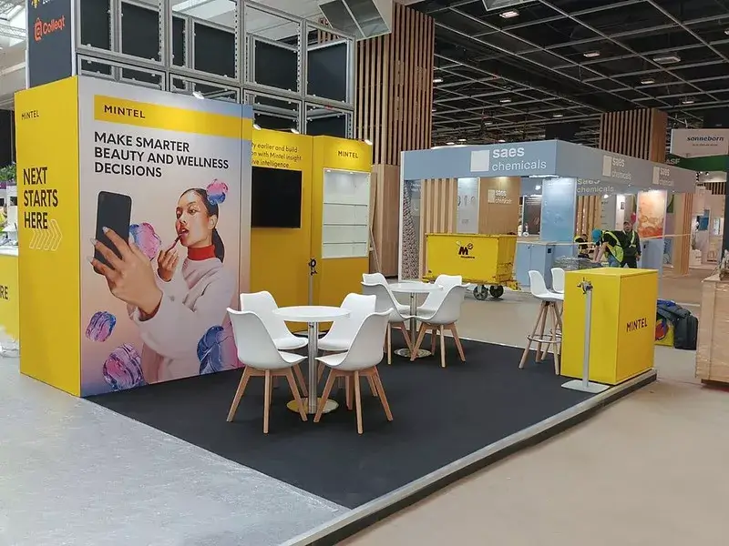 18 Sqm Booth for Mintel – England in-cosmetics global 2026, Paris