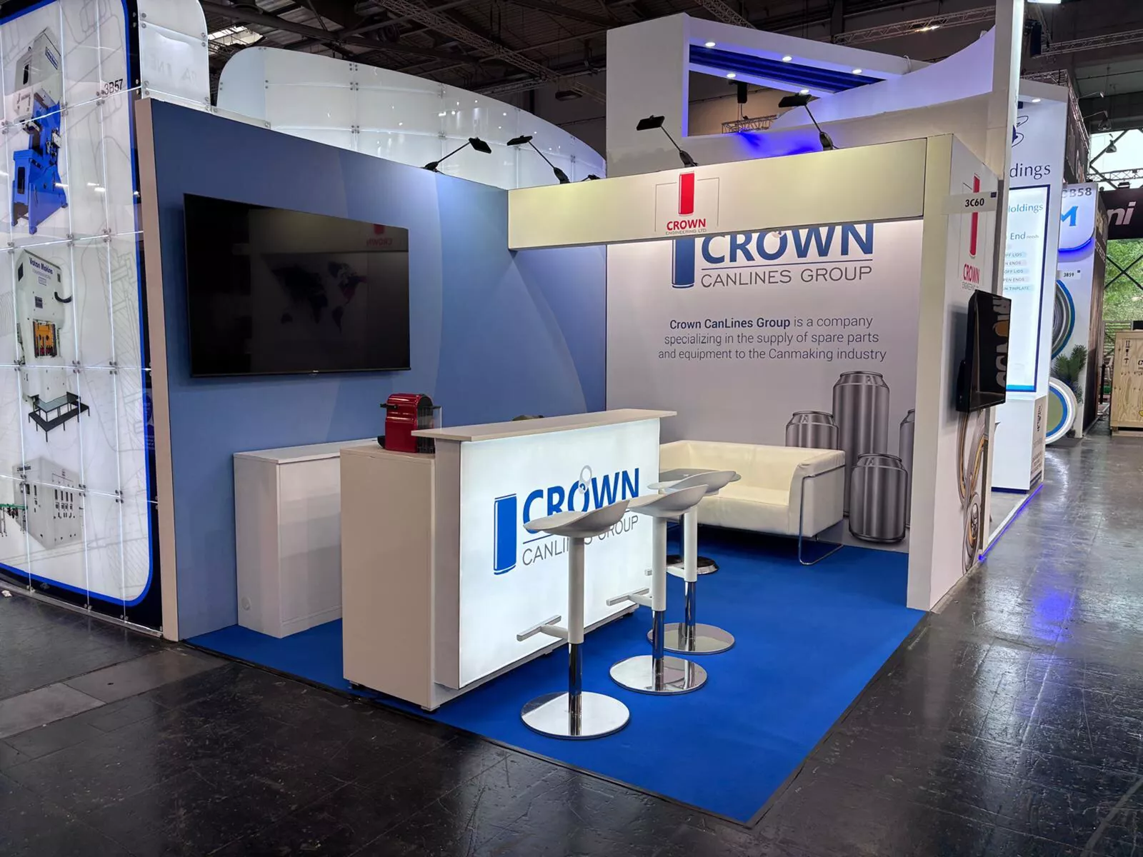 12 Sqm Booth for Crown Canlines Group – Scotland  METPACK 2026, Essen