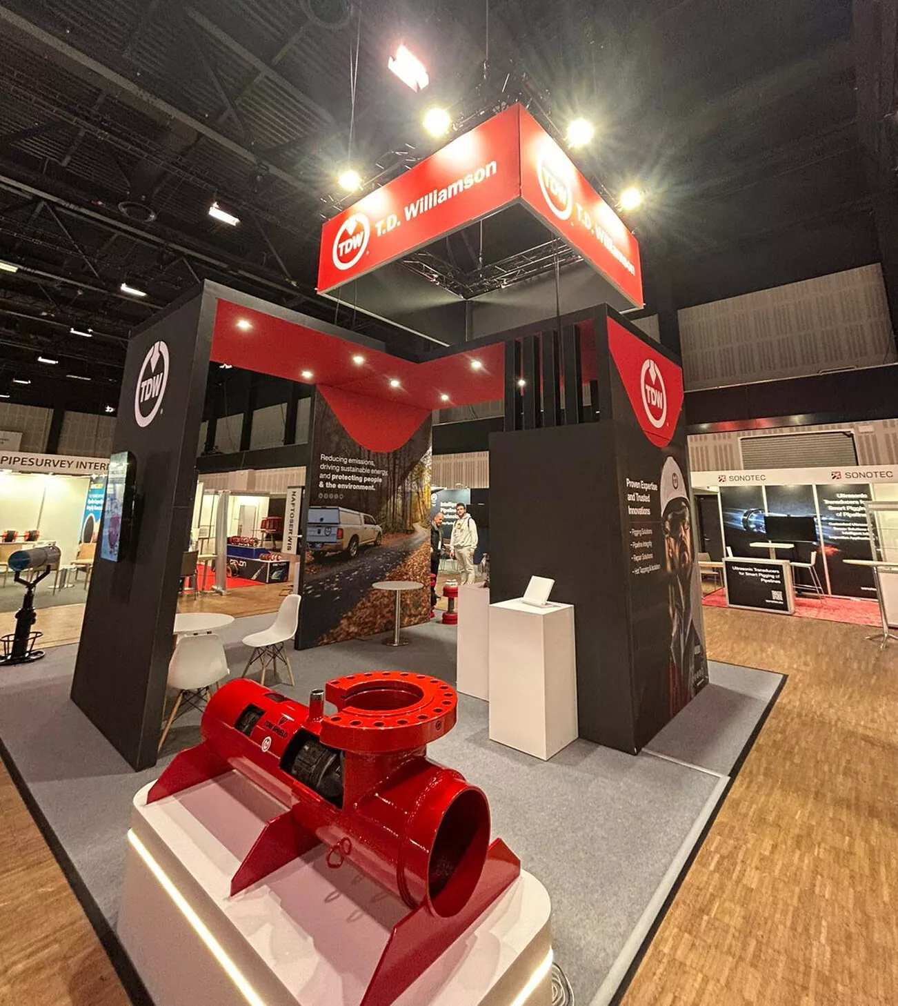 Exhibition Stand Design and Build in Berlin: 42 sqm Booth for TD Williamson USA at Pipeline Technology Conference