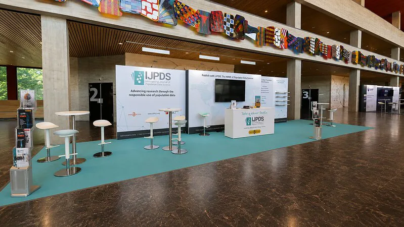 Exhibition stand design & build for IJPDS at International Population Data Linkage Network (IPDLN), Rotterdam