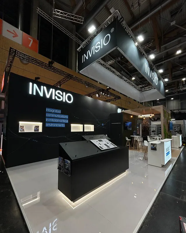 Exhibition stand design & build for Invisio at Eurosatory, Paris