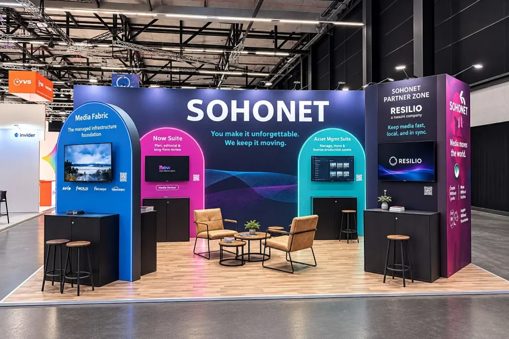Custom exhibition stand for Sohonet